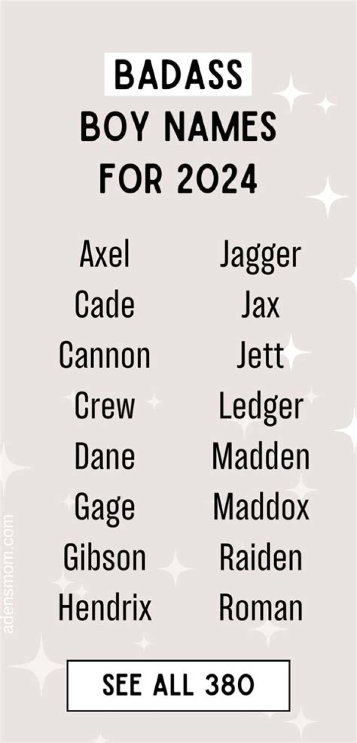 bad ass boy names