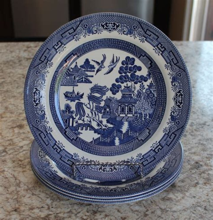 blue willow plates