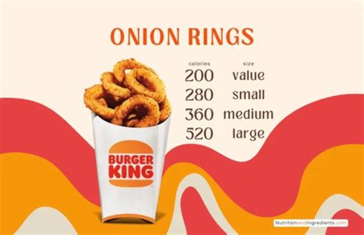 calories in burger king onion rings