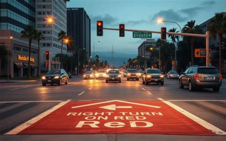 can you turn right on red in california
