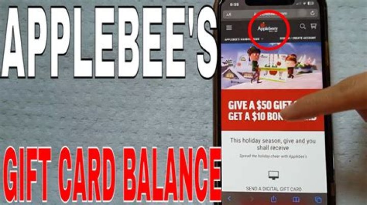 check applebee’s gift card balance