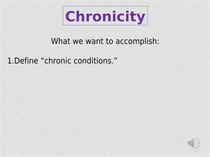 chronicity definition