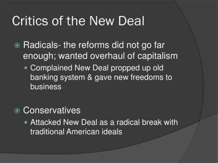 critics of the new deal