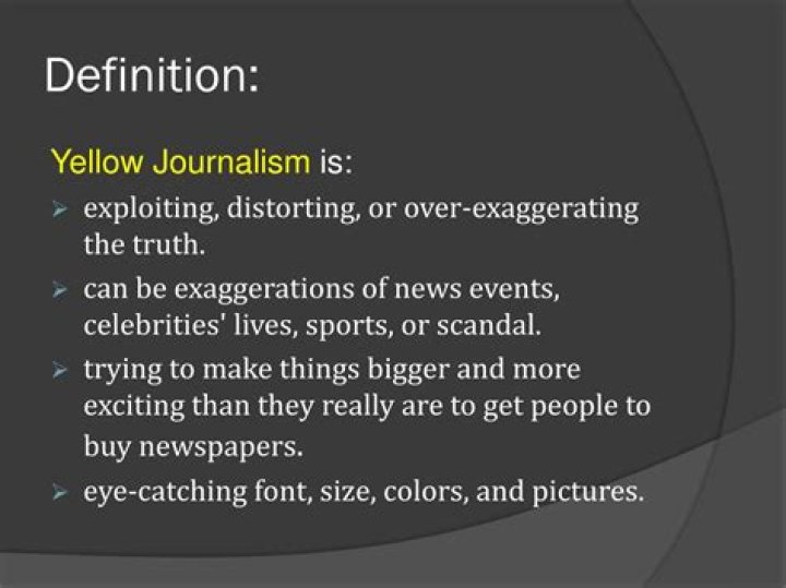 define yellow journalism