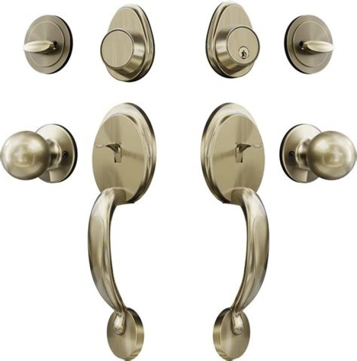 double door handleset with dummy