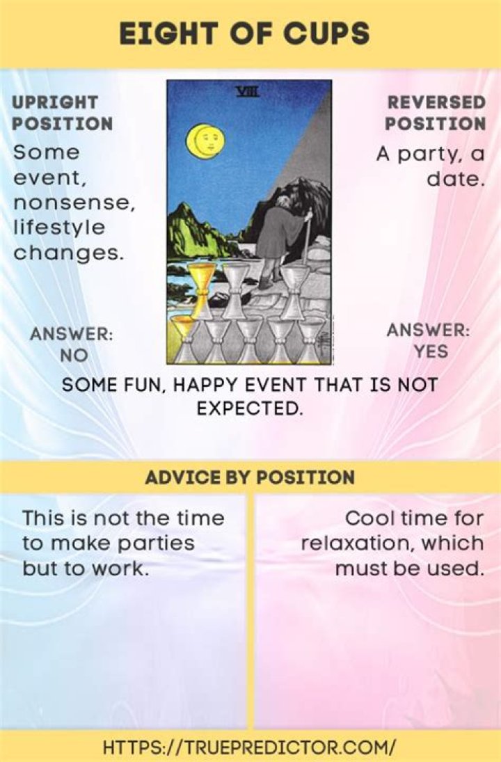 eight of cups yes or no