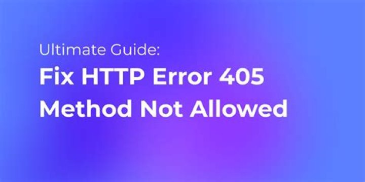 error 405: http method get is not supported by this url