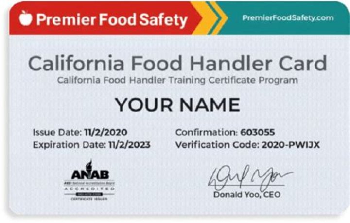 food handlers license california