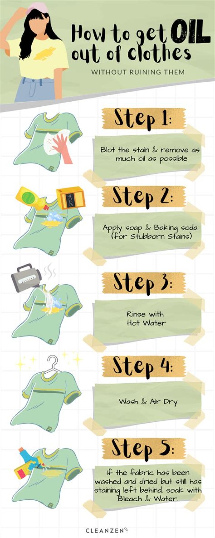 how do you get oil out of clothes