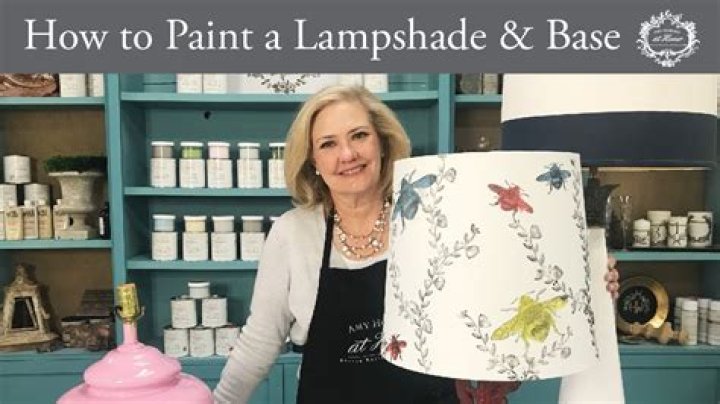 how to paint a lamp shade