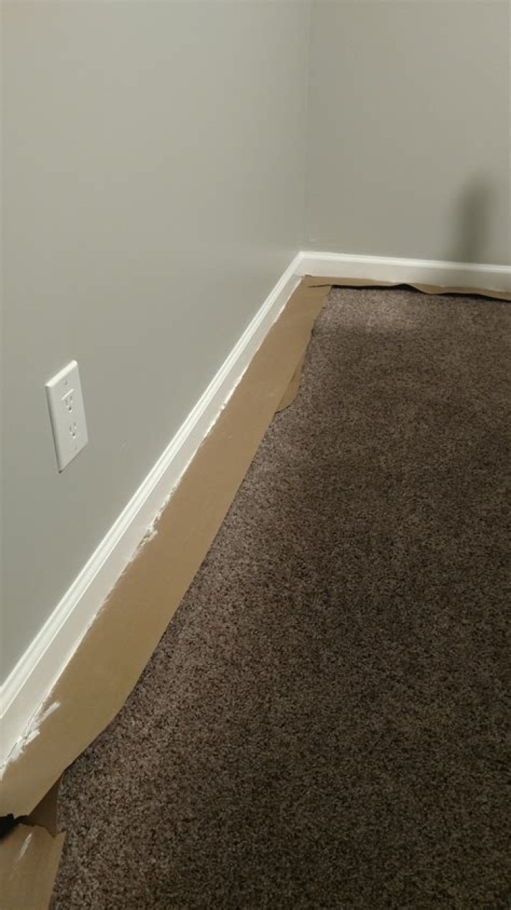 how to paint trim with carpet