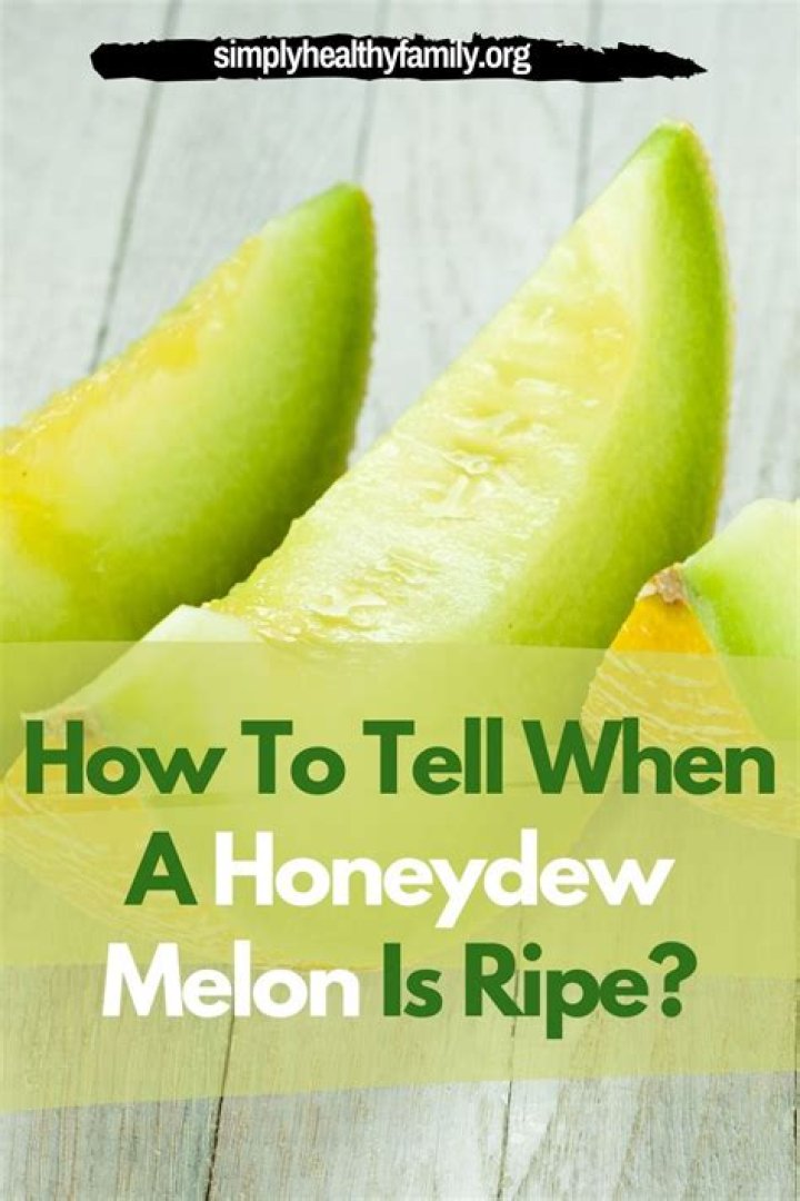 how to tell if a honeydew is ripe