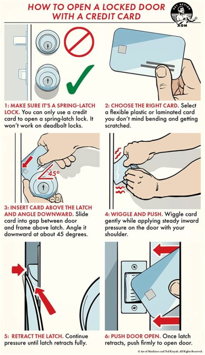 how to unlock a door with a card