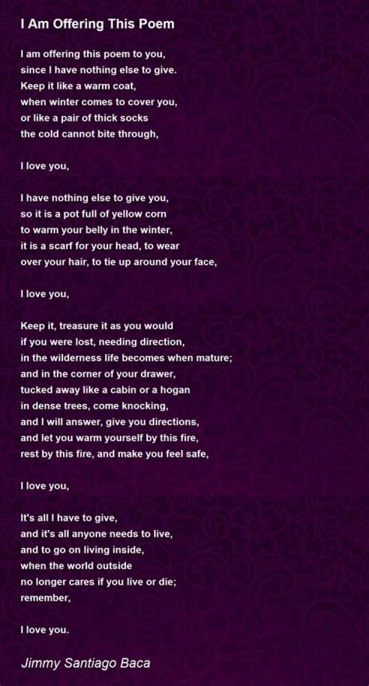 i am offering this poem