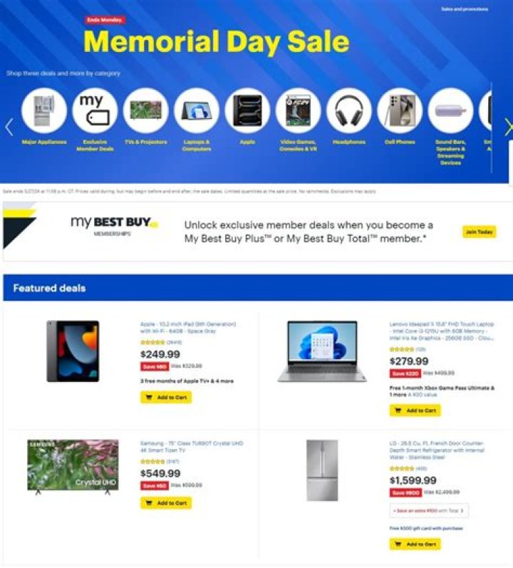 is best buy open memorial day