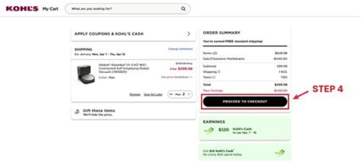 kohl’s online order