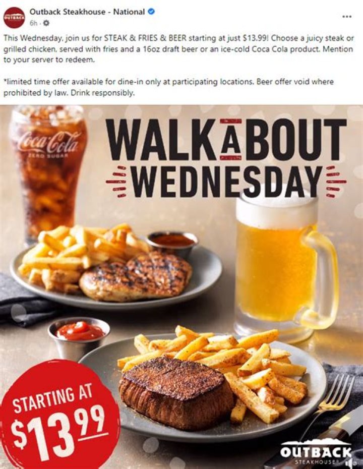outback wednesday special