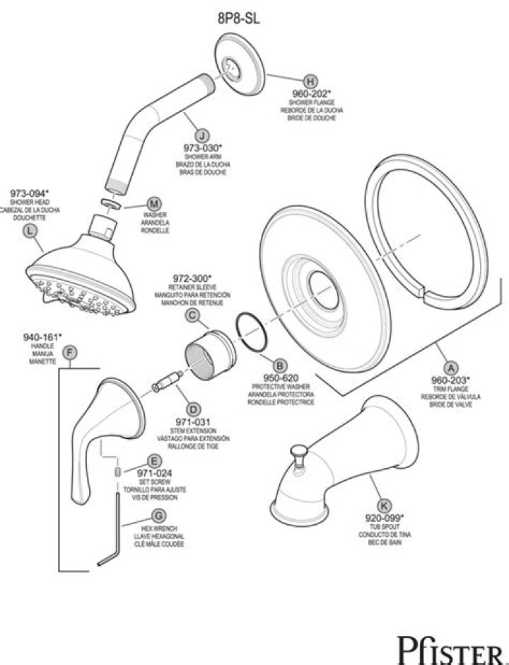 pfister replacement parts