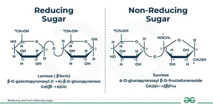 reducing vs non reducing sugars