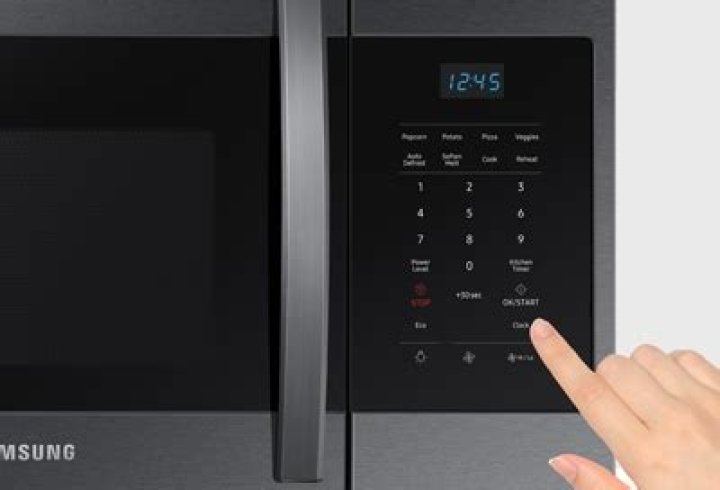 samsung microwave clock set