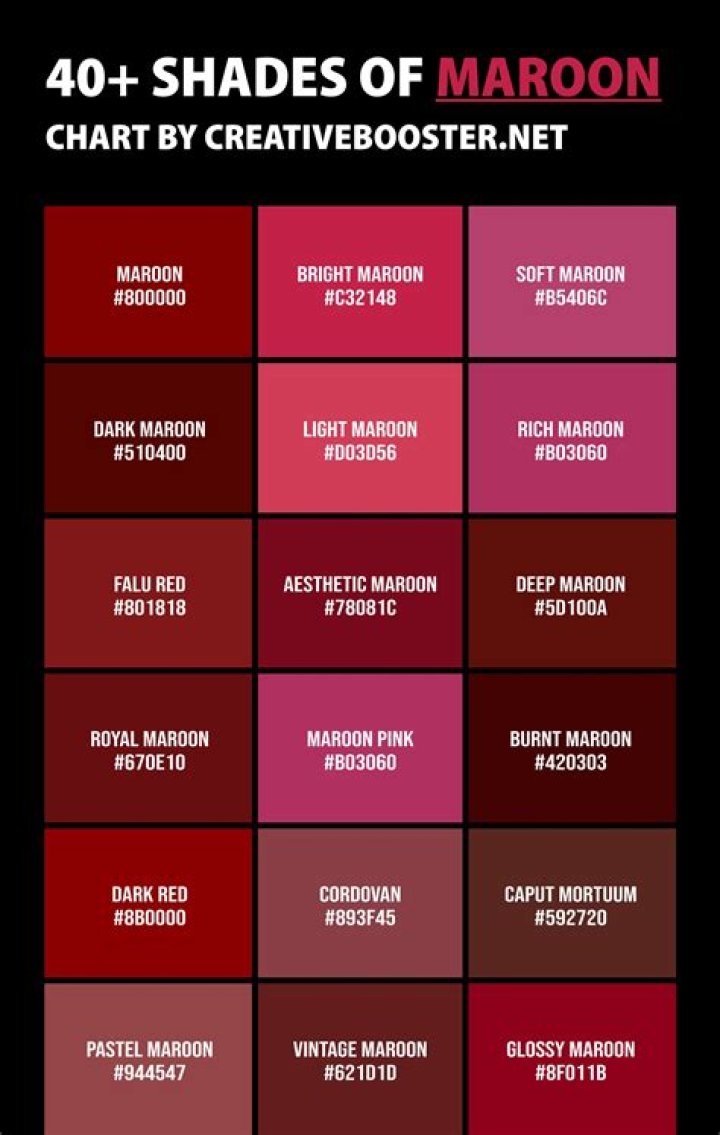 shades of maroon