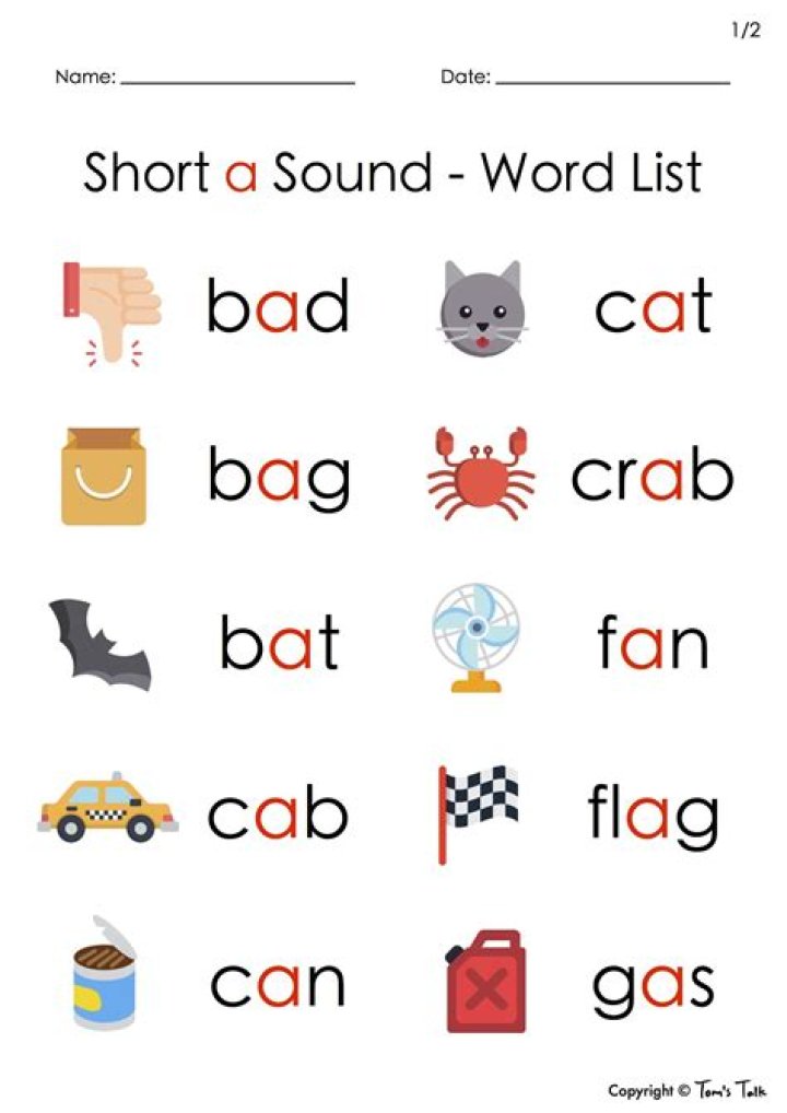 short a sound words