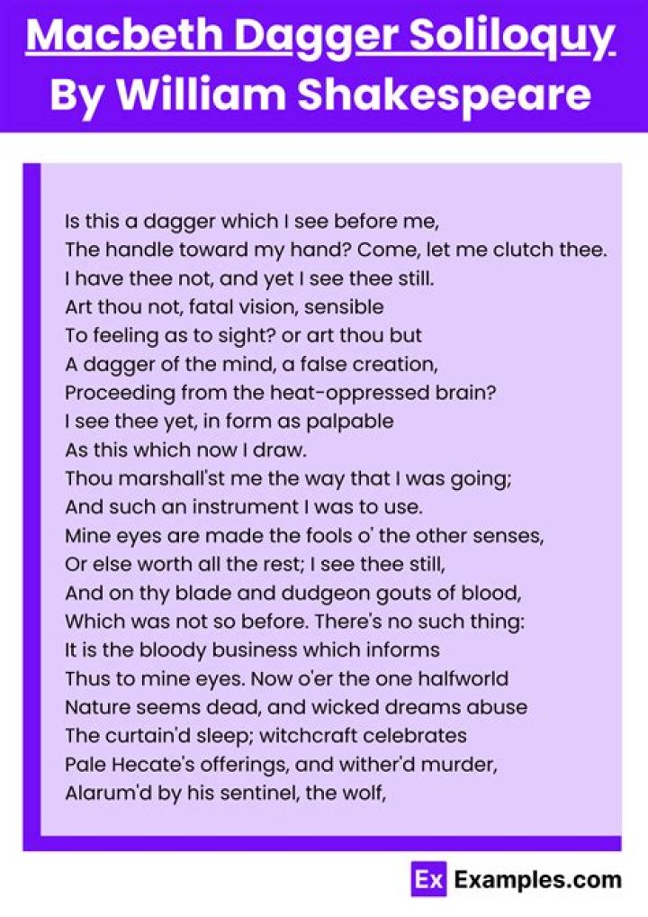 soliloquy macbeth