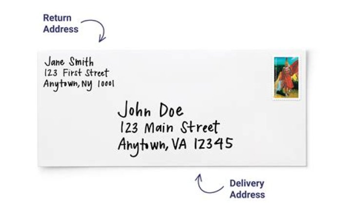 to and from on envelope