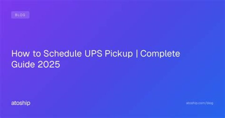 ups ground schedule pickup