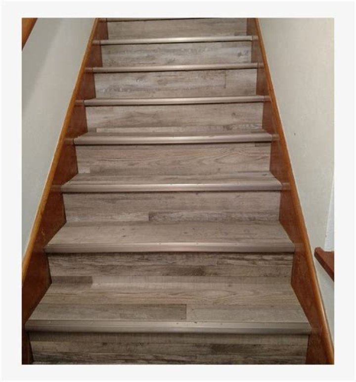 vinyl plank on stairs