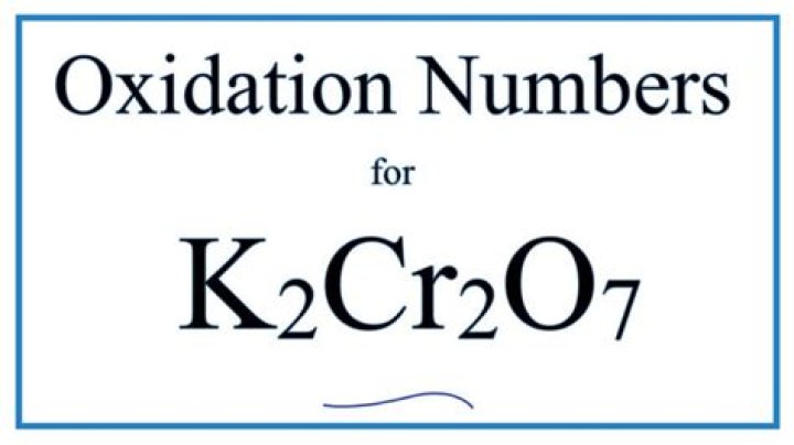 what is the oxidation state of each element in k2cr2o7