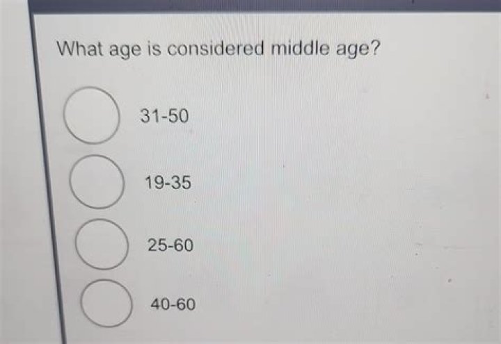 what’s considered middle age