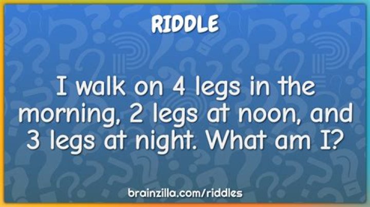 what walks on four legs in the morning