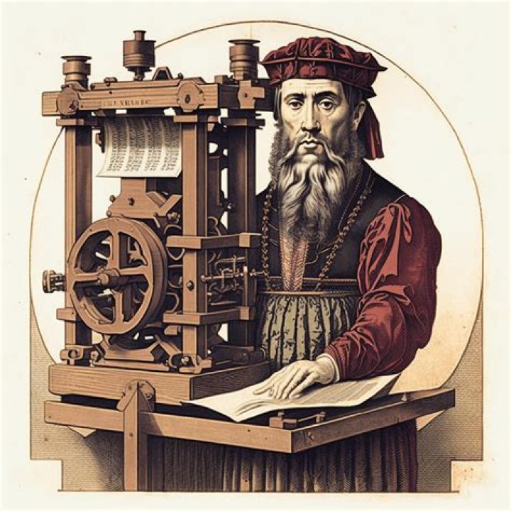 who is credited with inventing the printing press